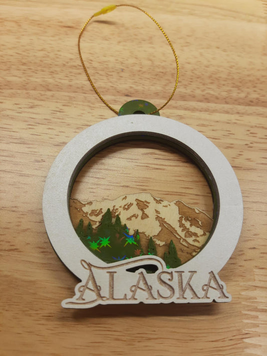 Alaska Holographic Ornament